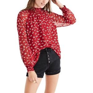 Madewell Mockneck Top in Seattle Floral XS
